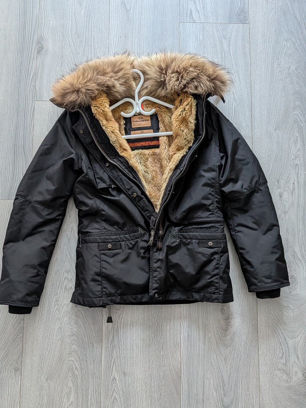 Black Winter Parka with  Fur